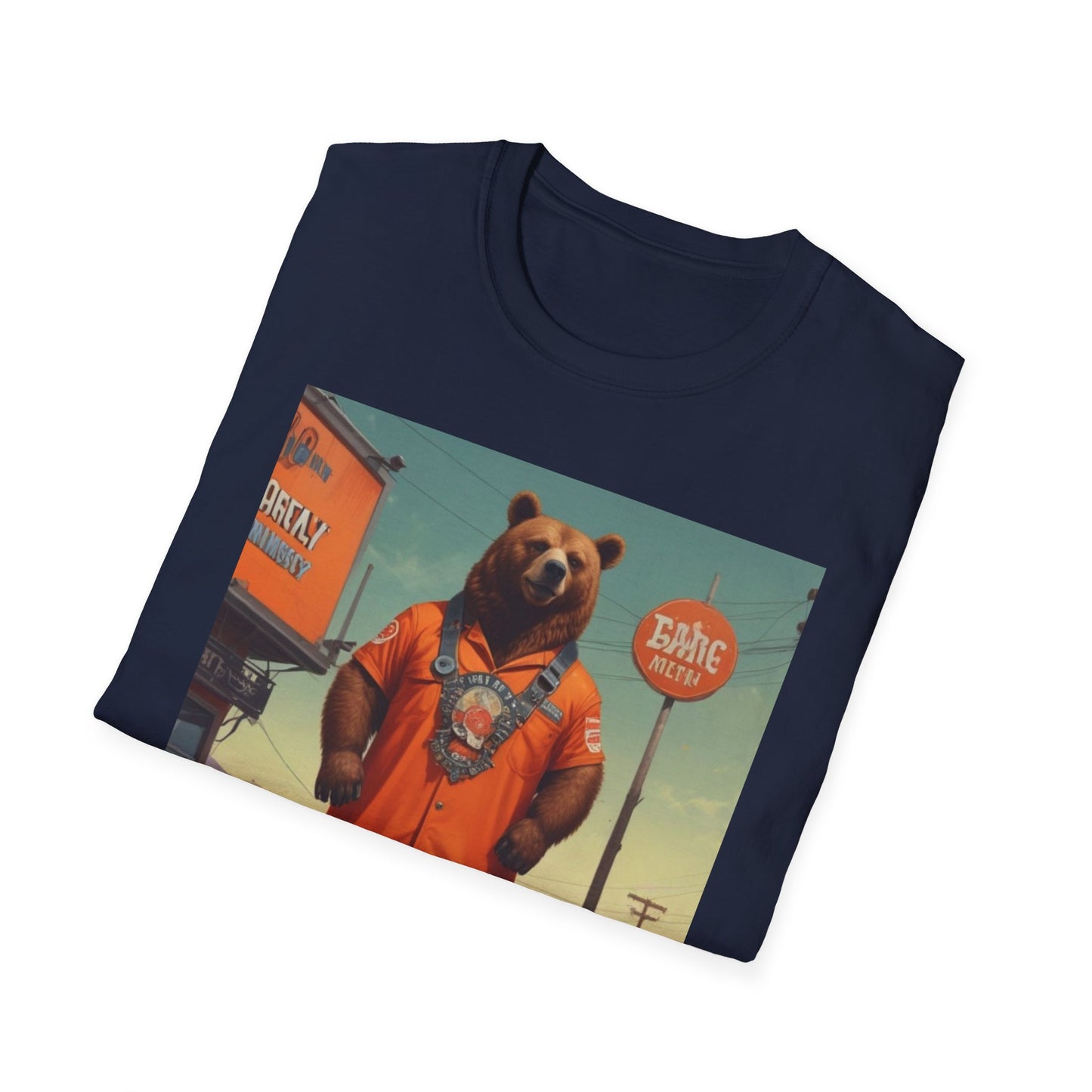 Unisex Softstyle T-Shirt  grizzly bear out and about bear  canadian