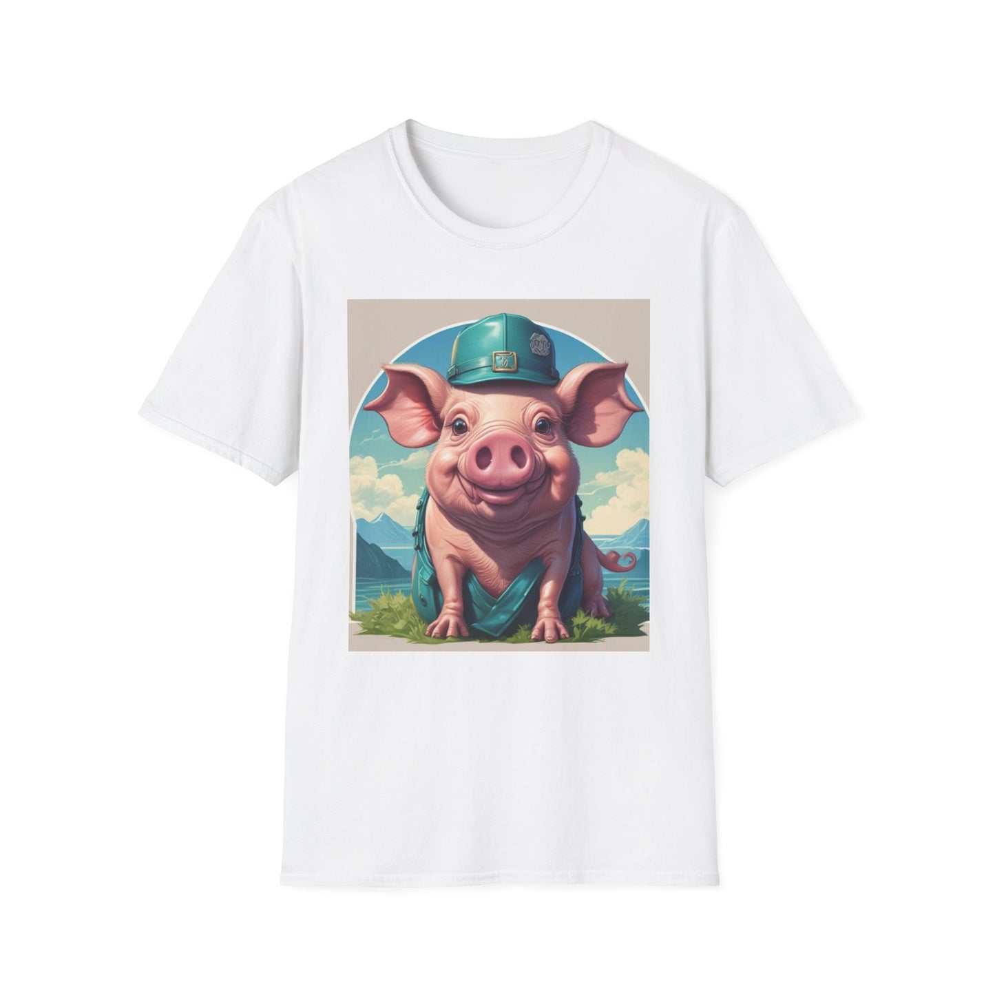 Unisex Softstyle T-Shirt pig elliot postal canadian fun