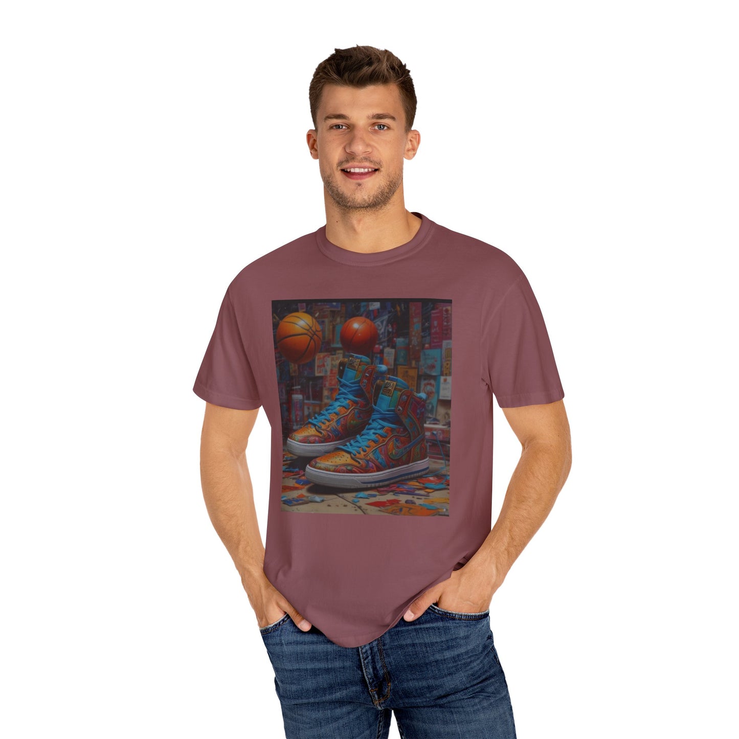 Unisex Garment-Dyed T-shirt pirate art shoe island  zoo