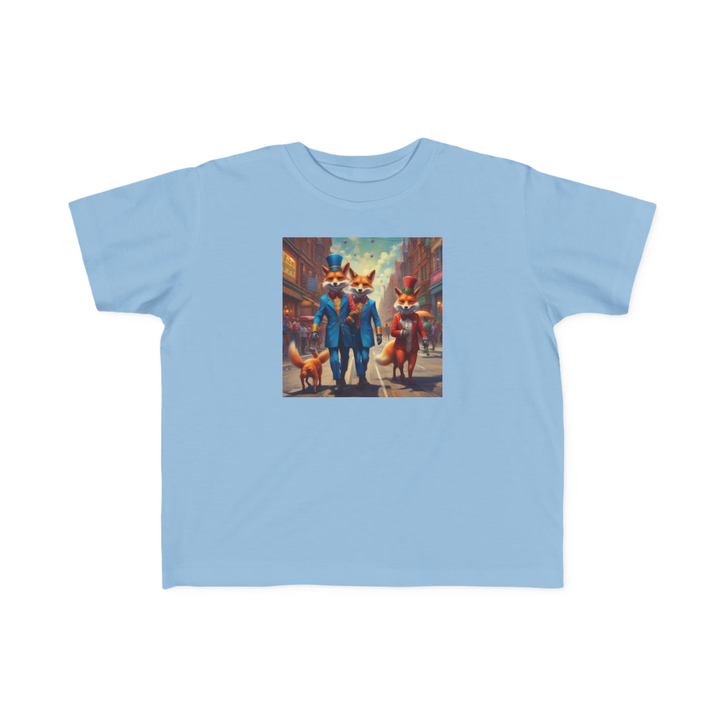 Toddler's Fine Jersey Tee Foxes  mona and fred Red canadians