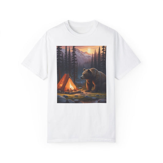 Unisex Garment-Dyed T-shirt bears camping in  north of gudson bay