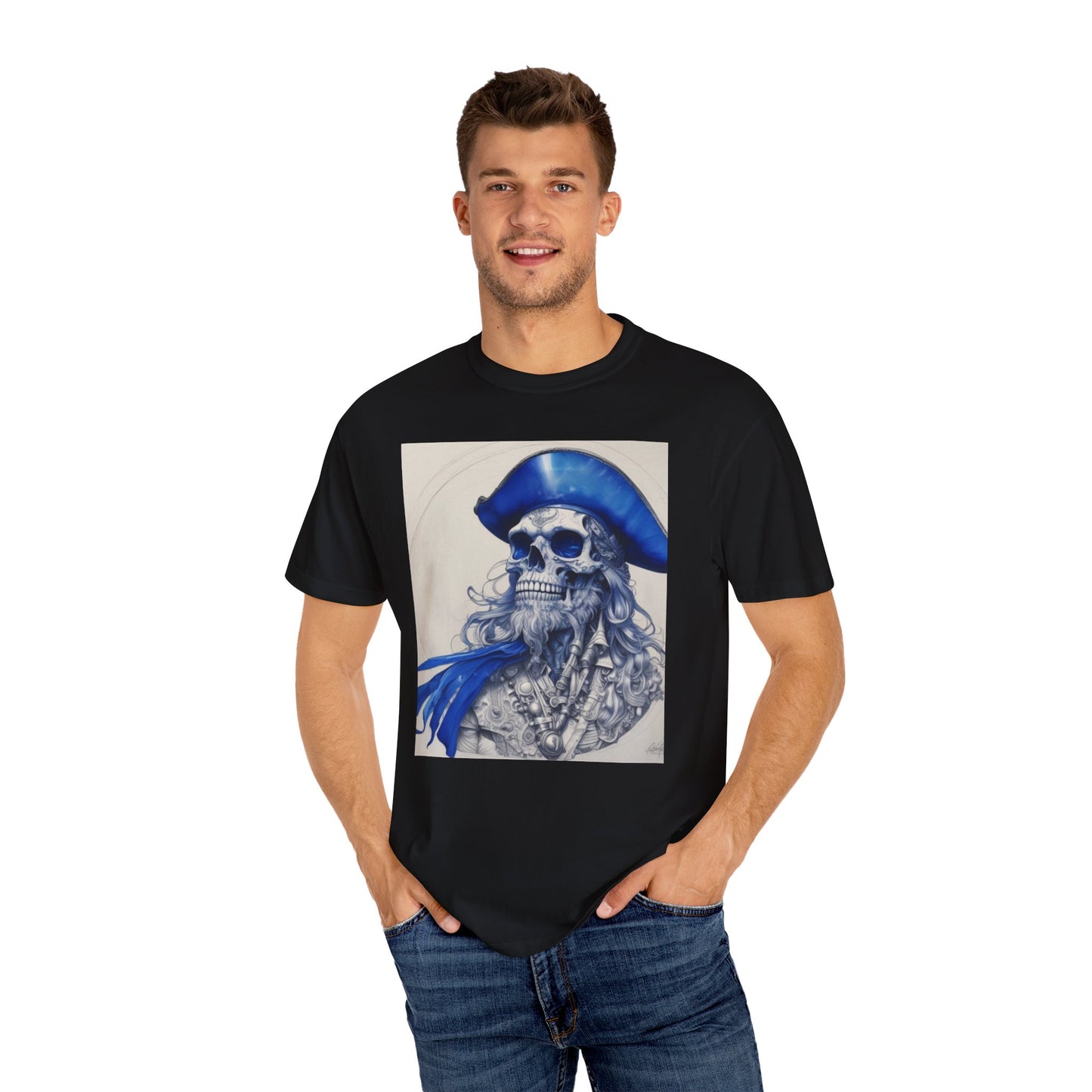 Unisex Garment-Dyed T-shirt pirates art albatross wagner pirate canadian