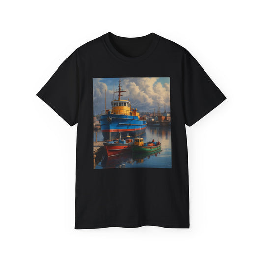 Unisex Ultra Cotton Tee tug boat harbor canadian fun