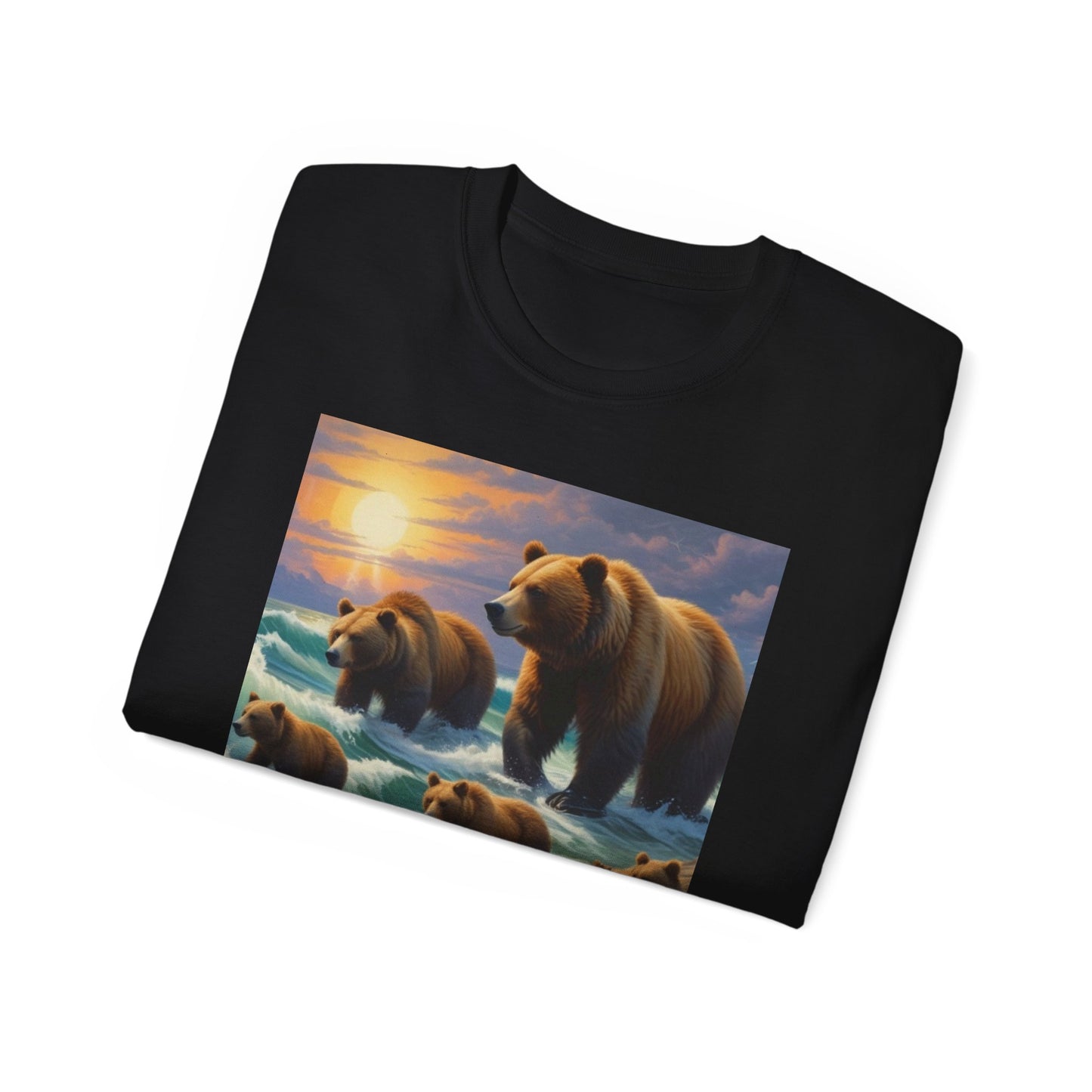 Unisex Ultra Cotton Tee bear family  canadians