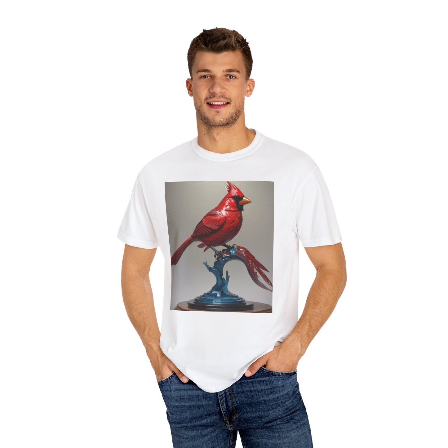 Unisex Garment-Dyed T-shirt cardinal  art Happy Day