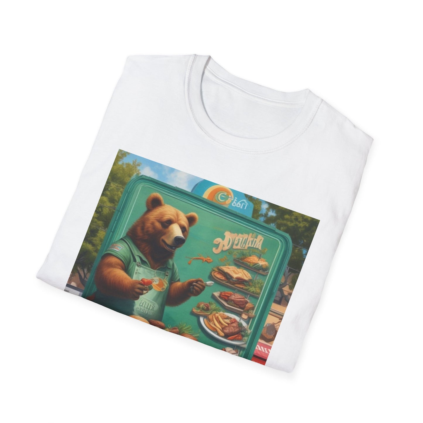 Unisex Softstyle T-Shirt Bear  sandwich afterwards  canadian