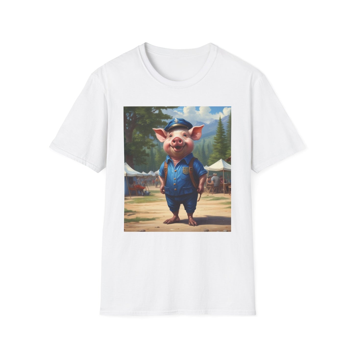 Unisex Softstyle T-Shirt  pig Scandal D. Postal canadian fun