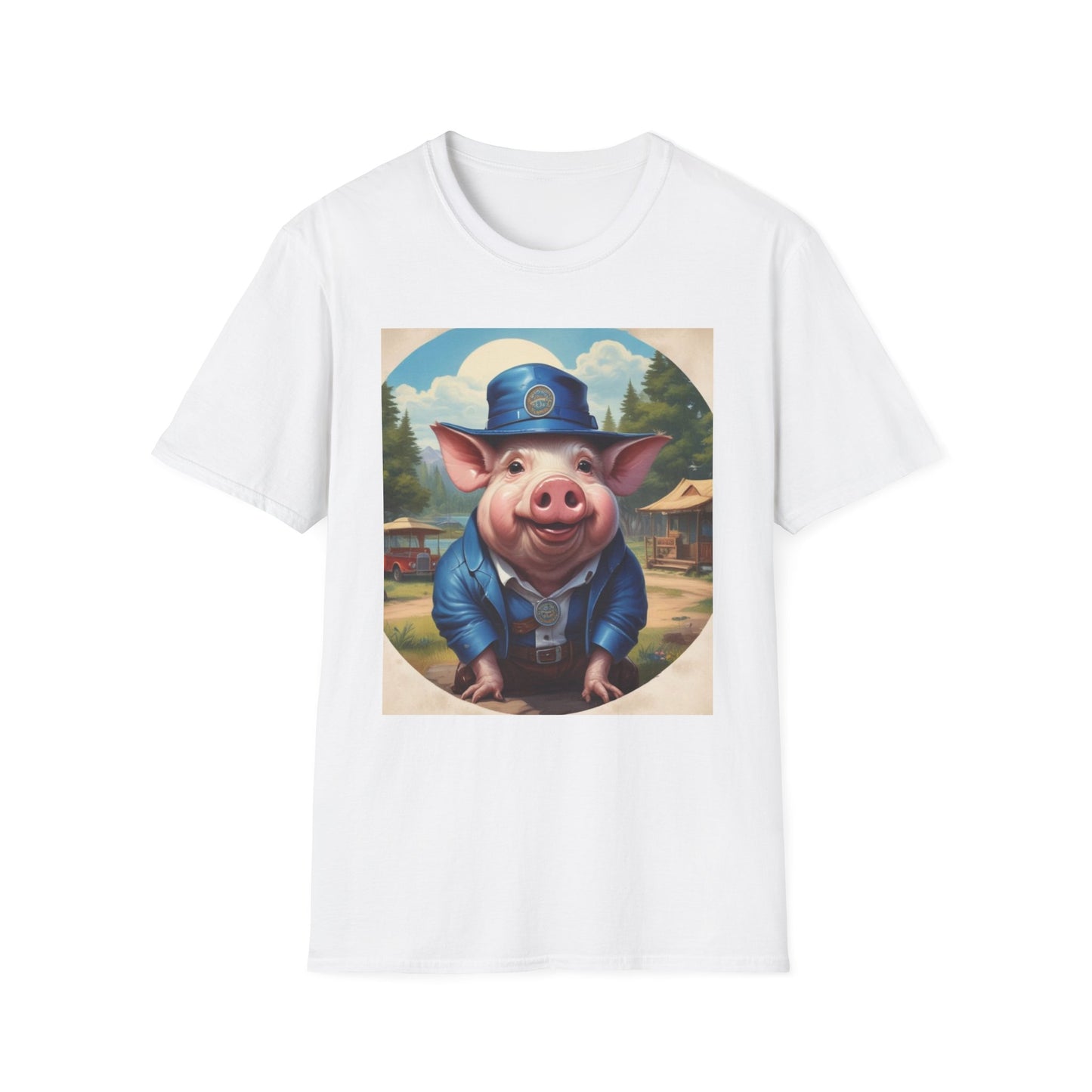 Unisex Softstyle T-Shirt pig petey postal canadian fun