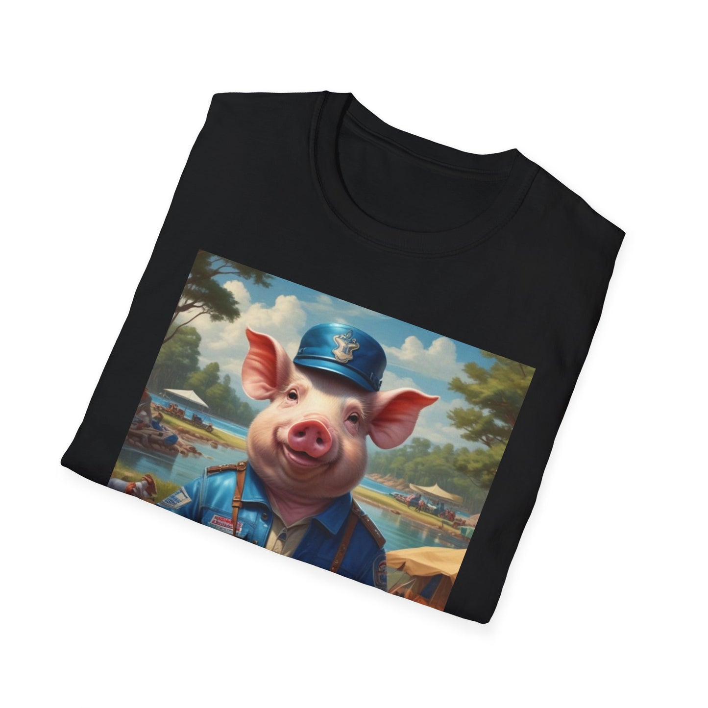 Unisex Softstyle T-Shirt  pig postal canadian fun willy