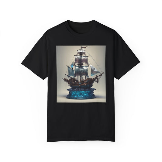 Unisex Garment-Dyed T-shirt pirates art glass pirates  canadian