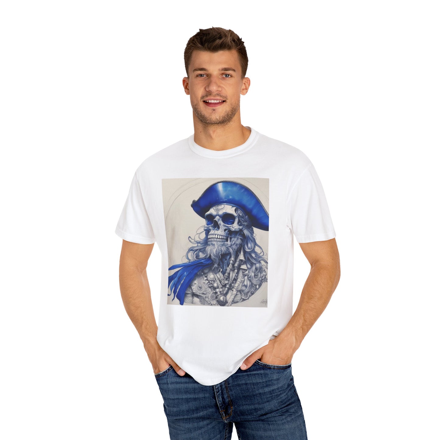 Unisex Garment-Dyed T-shirt pirates art albatross wagner pirate canadian