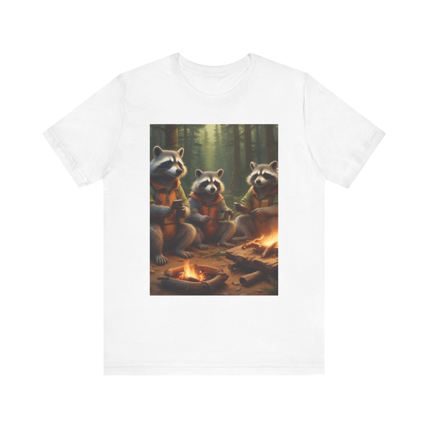 Unisex Jersey Short Sleeve Tee raccoons camping  canadians