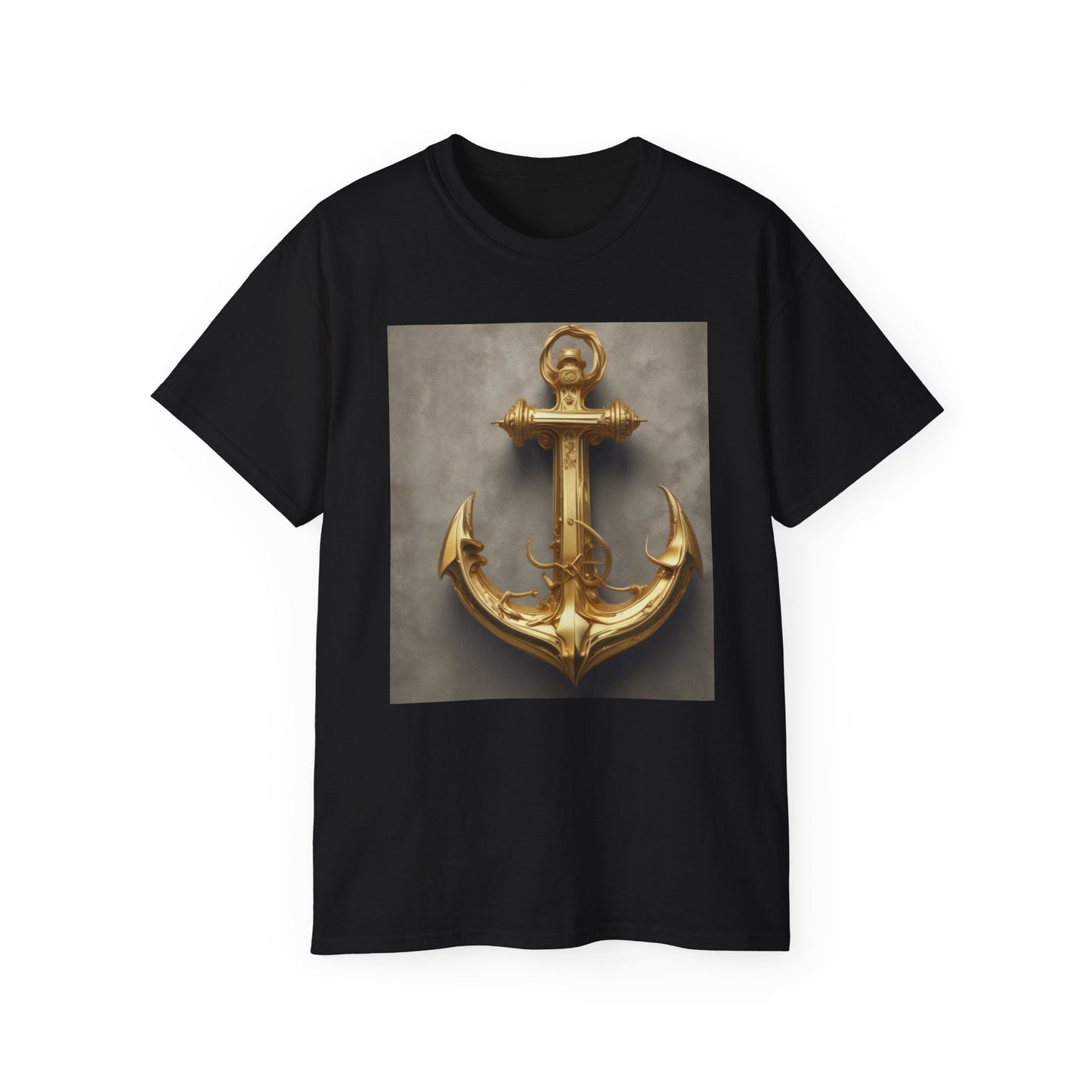 Unisex Ultra Cotton Tee pirate art  solid canadian gold anchor