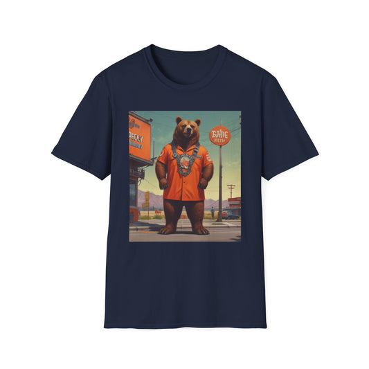 Unisex Softstyle T-Shirt  grizzly bear out and about bear  canadian