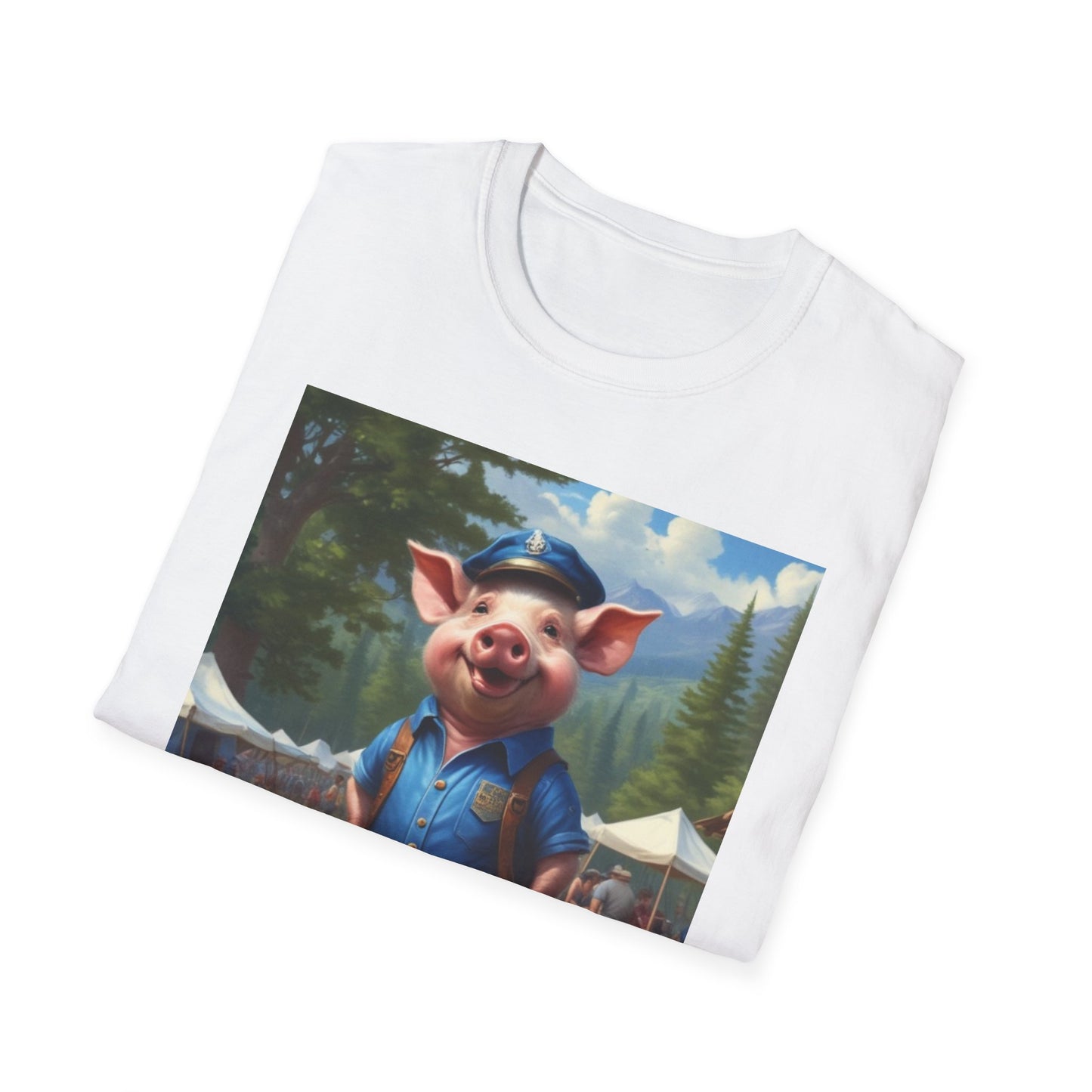 Unisex Softstyle T-Shirt  pig Scandal D. Postal canadian fun