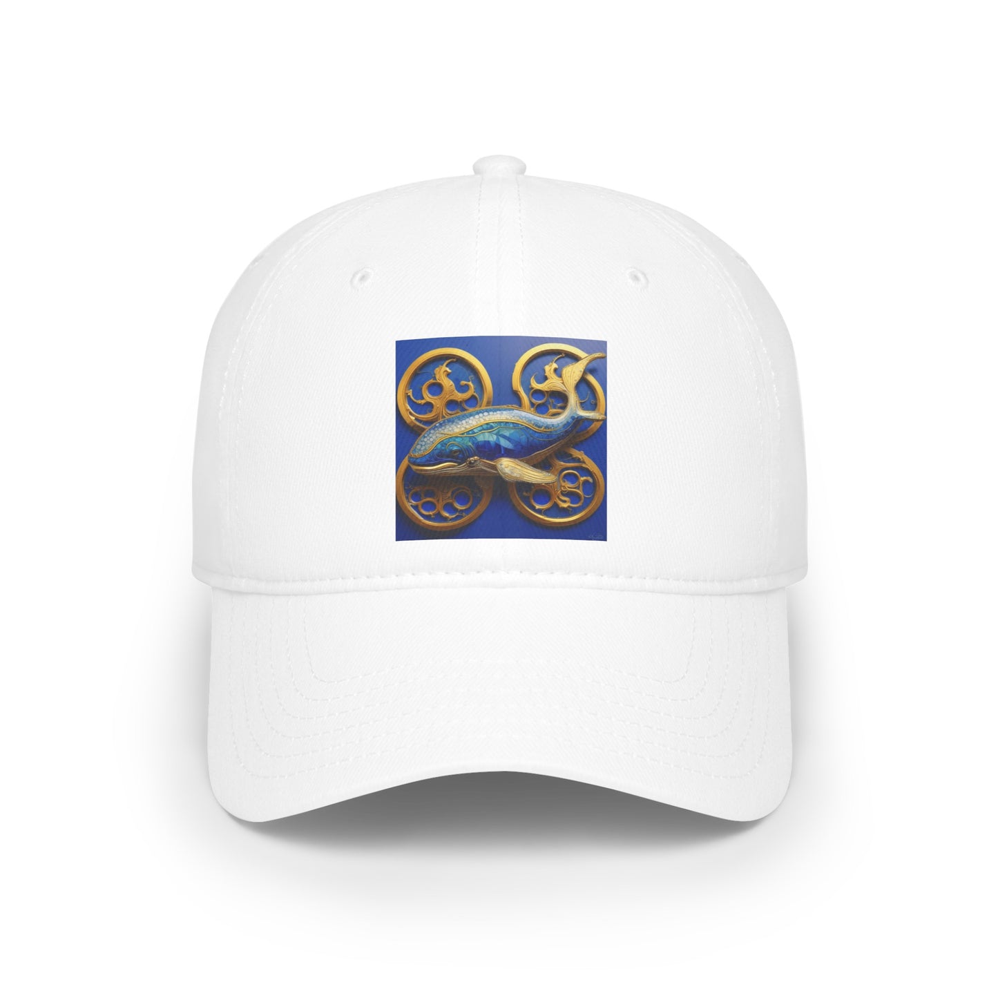 Low Profile Baseball Cap  pirate art blue whale winner canadian