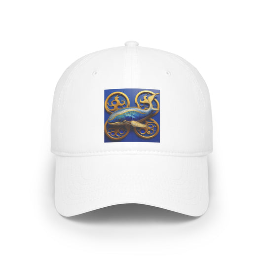 Low Profile Baseball Cap  pirate art blue whale winner canadian