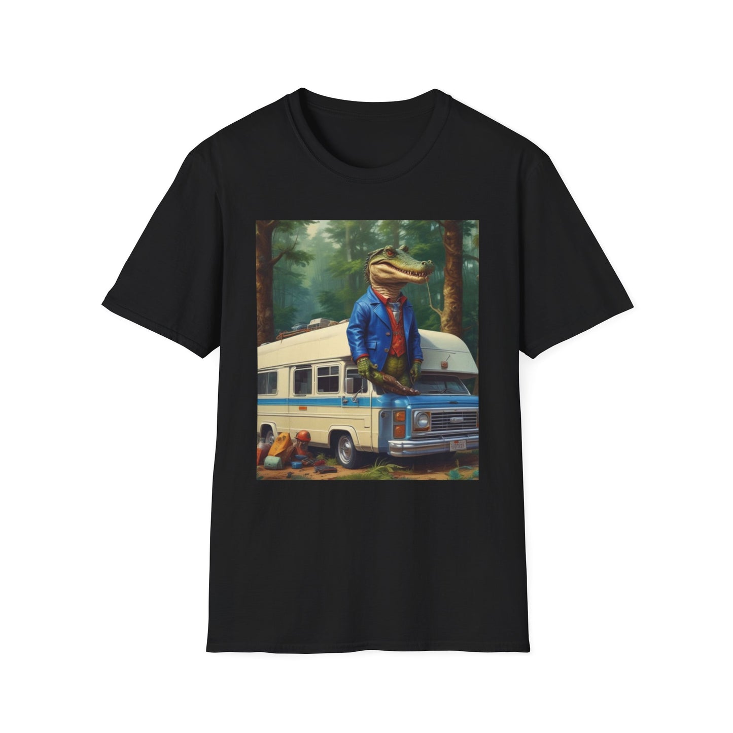 Unisex Softstyle T-Shirt camping  in no mans land  canadian Harold  greens