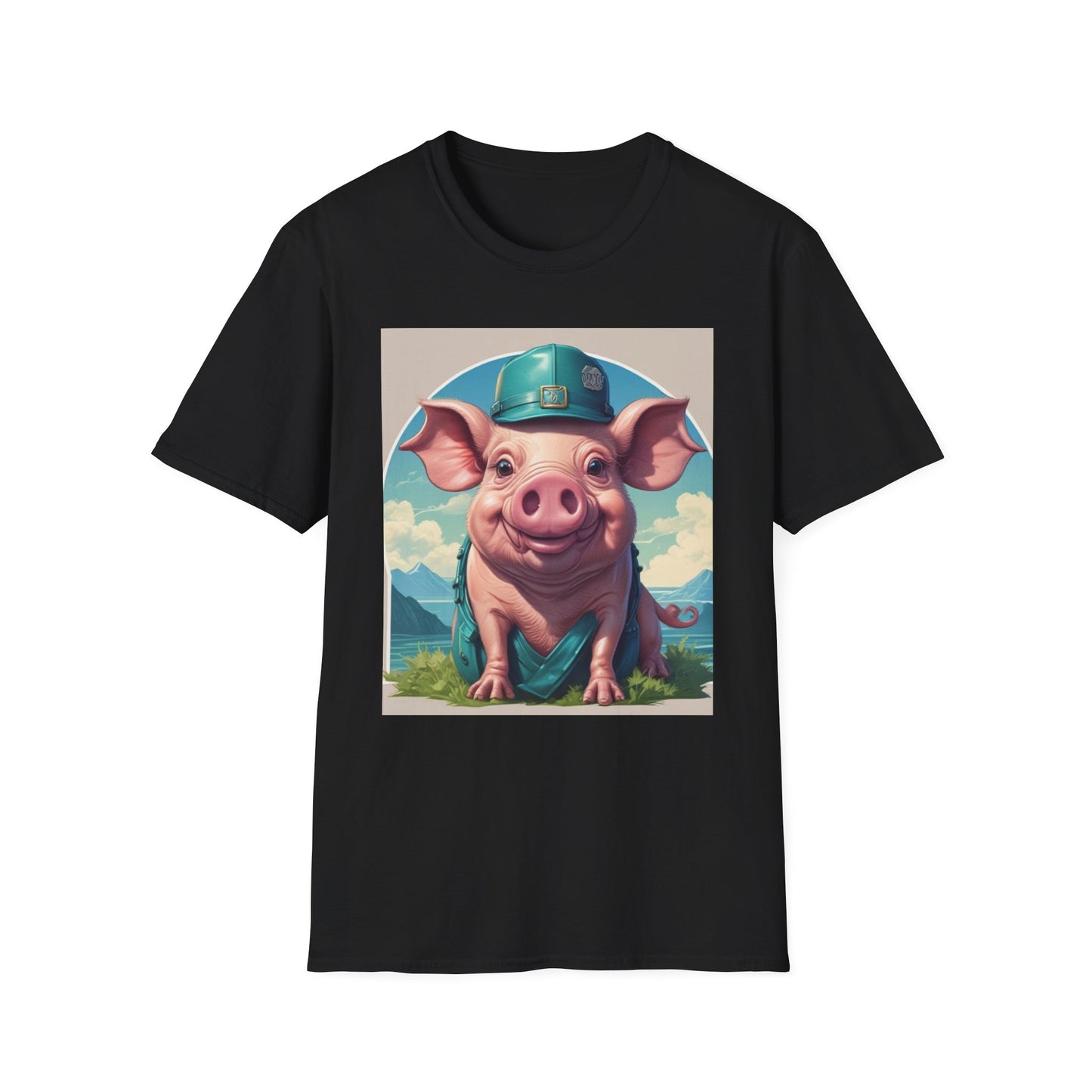 Unisex Softstyle T-Shirt pig elliot postal canadian fun