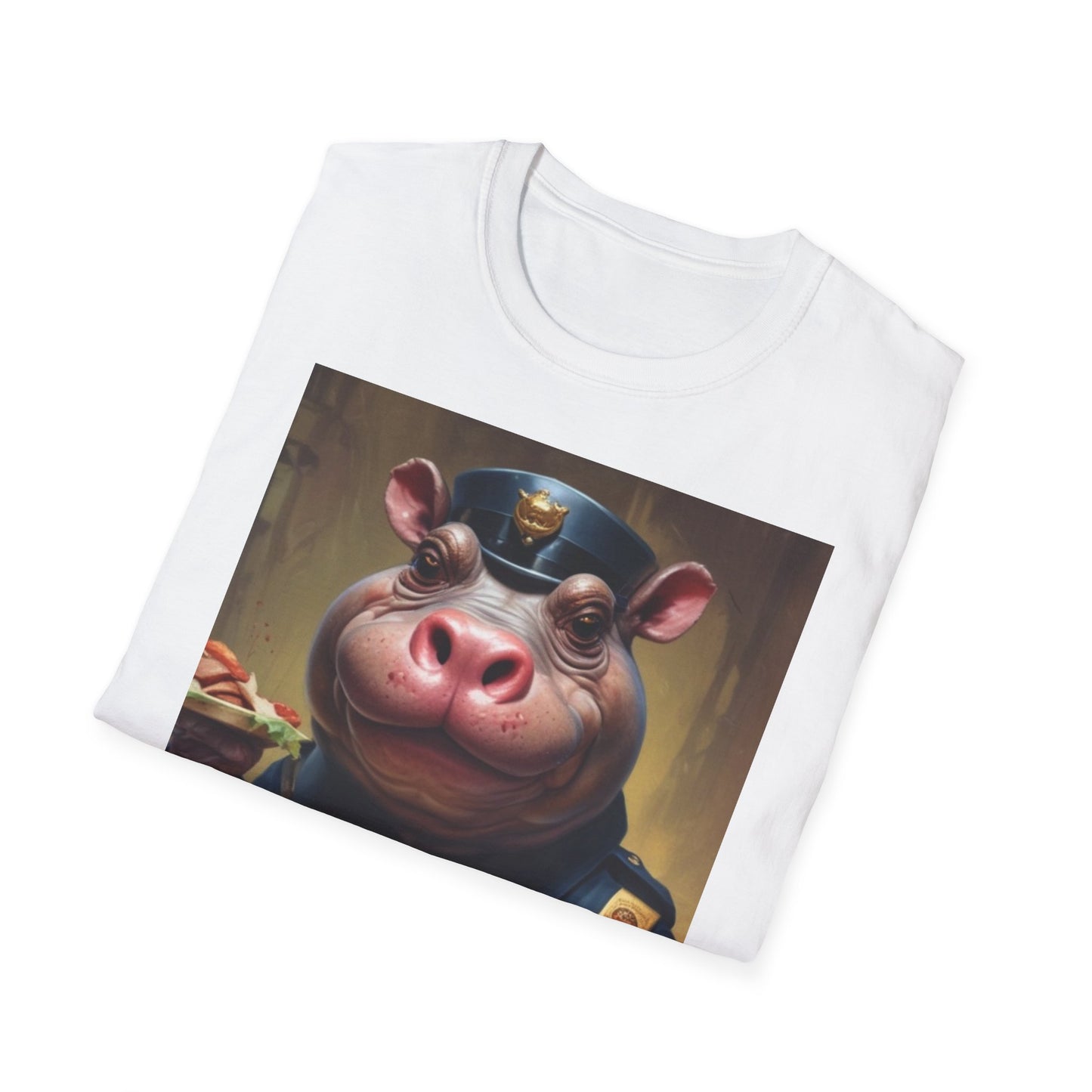 Unisex Softstyle T-Shirt  hippo judy lunch time yum canadian north