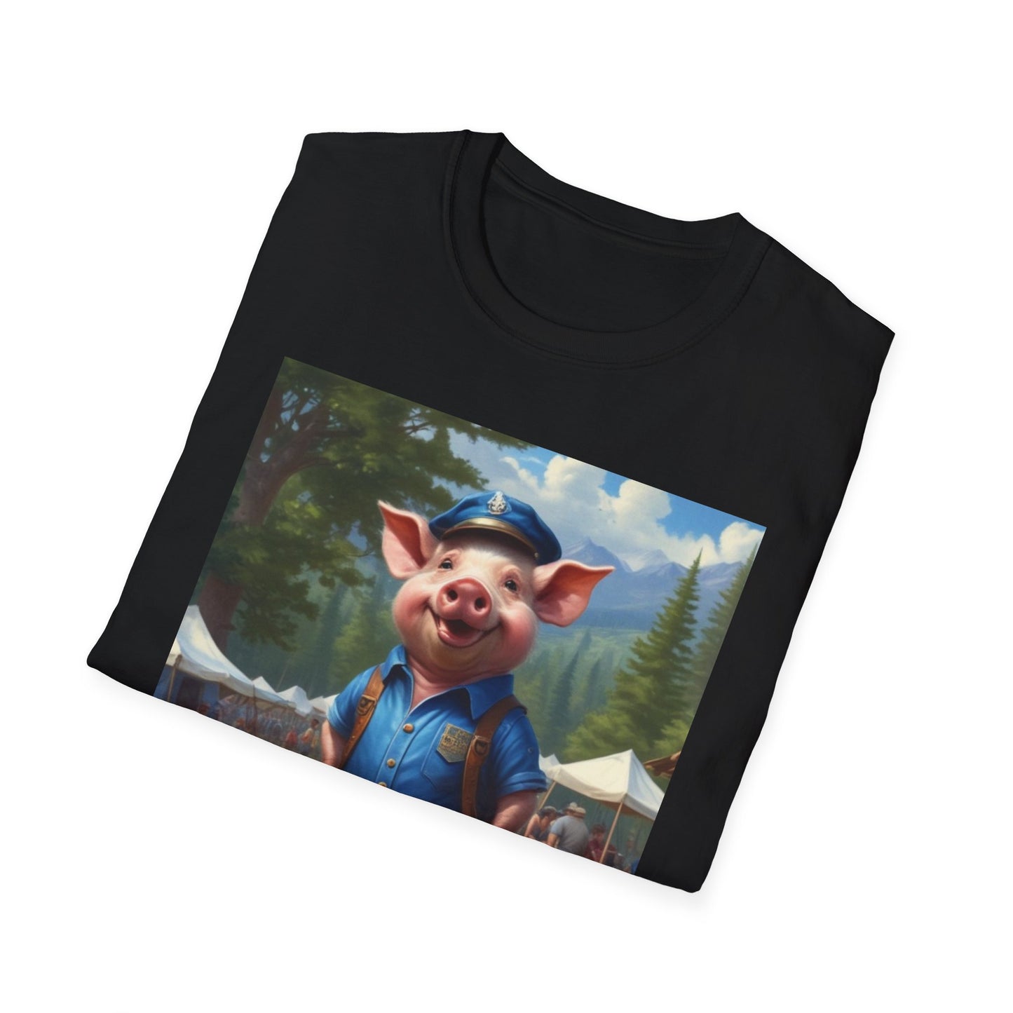 Unisex Softstyle T-Shirt  pig Scandal D. Postal canadian fun