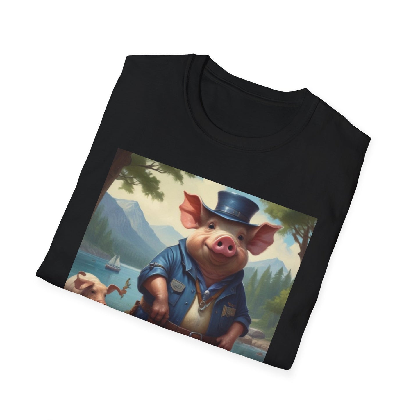 Unisex Softstyle T-Shirt pig sam postal canadian  fun