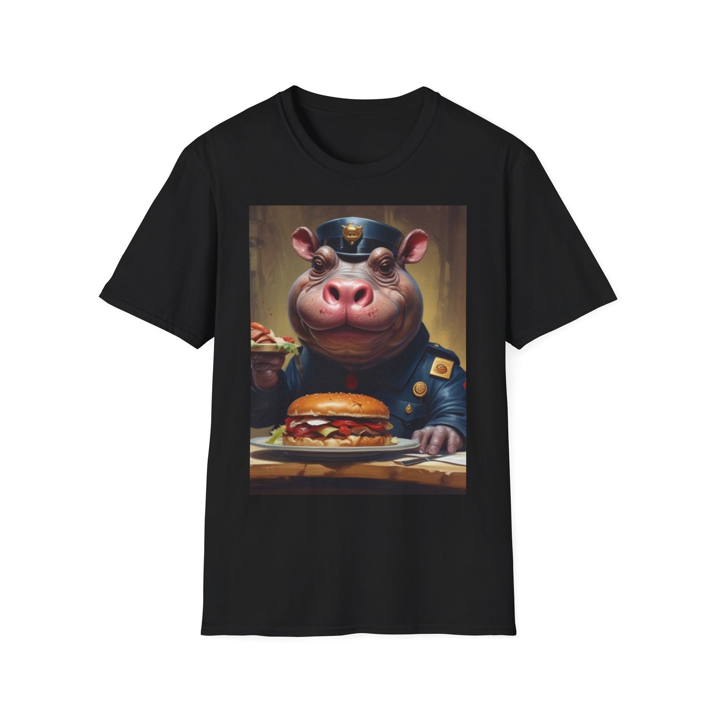 Unisex Softstyle T-Shirt  hippo judy lunch time yum canadian north