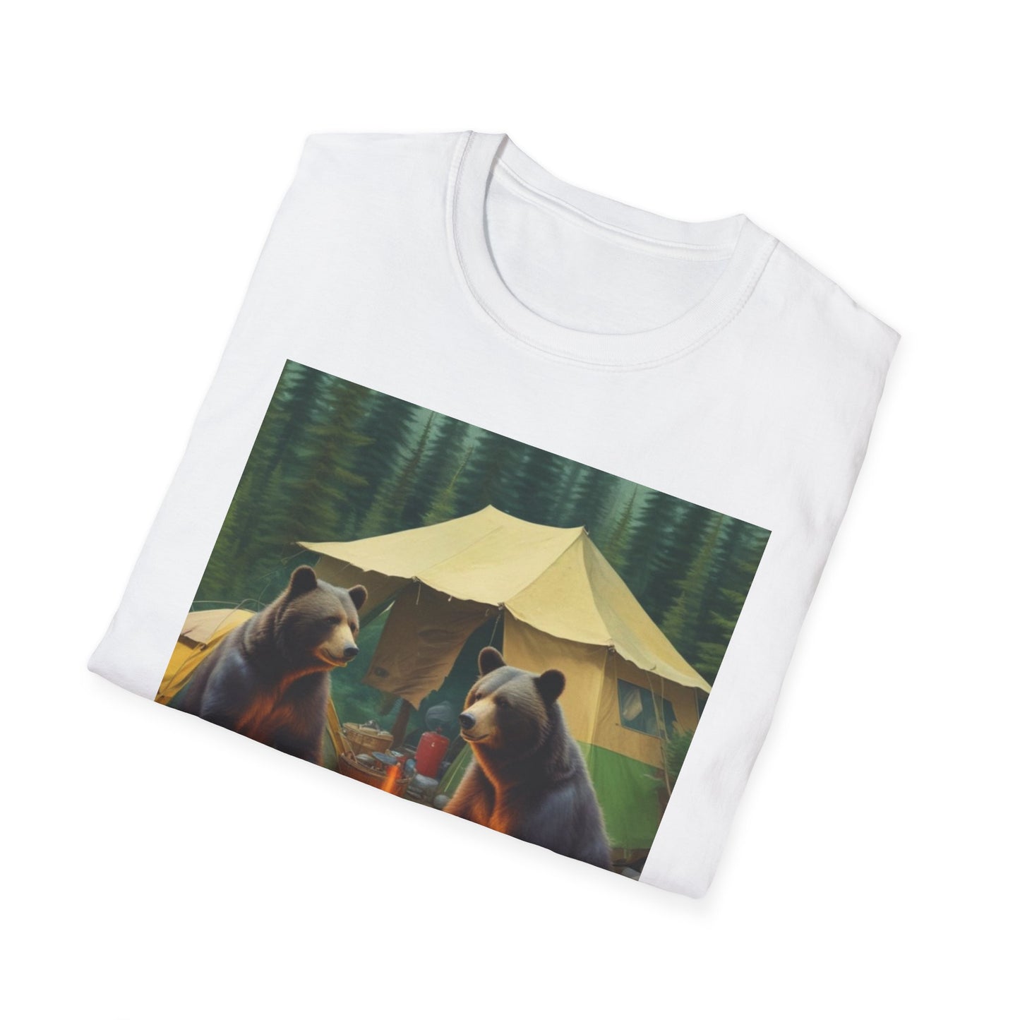 Unisex Softstyle T-Shirt bears camping canadian getaway