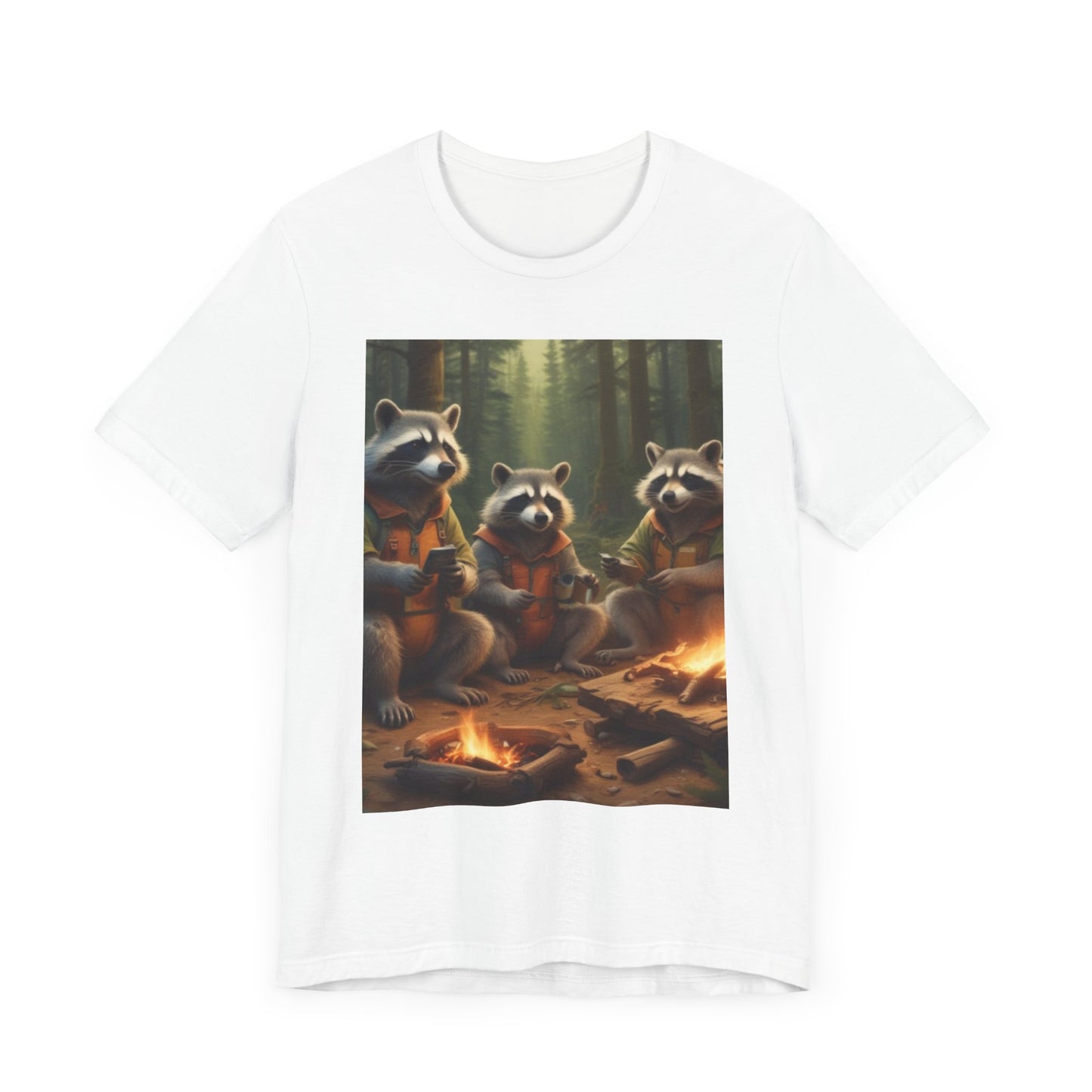 Unisex Jersey Short Sleeve Tee raccoons camping  canadians