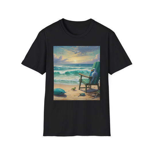 Unisex Softstyle T-Shirt sea bird  at the lake