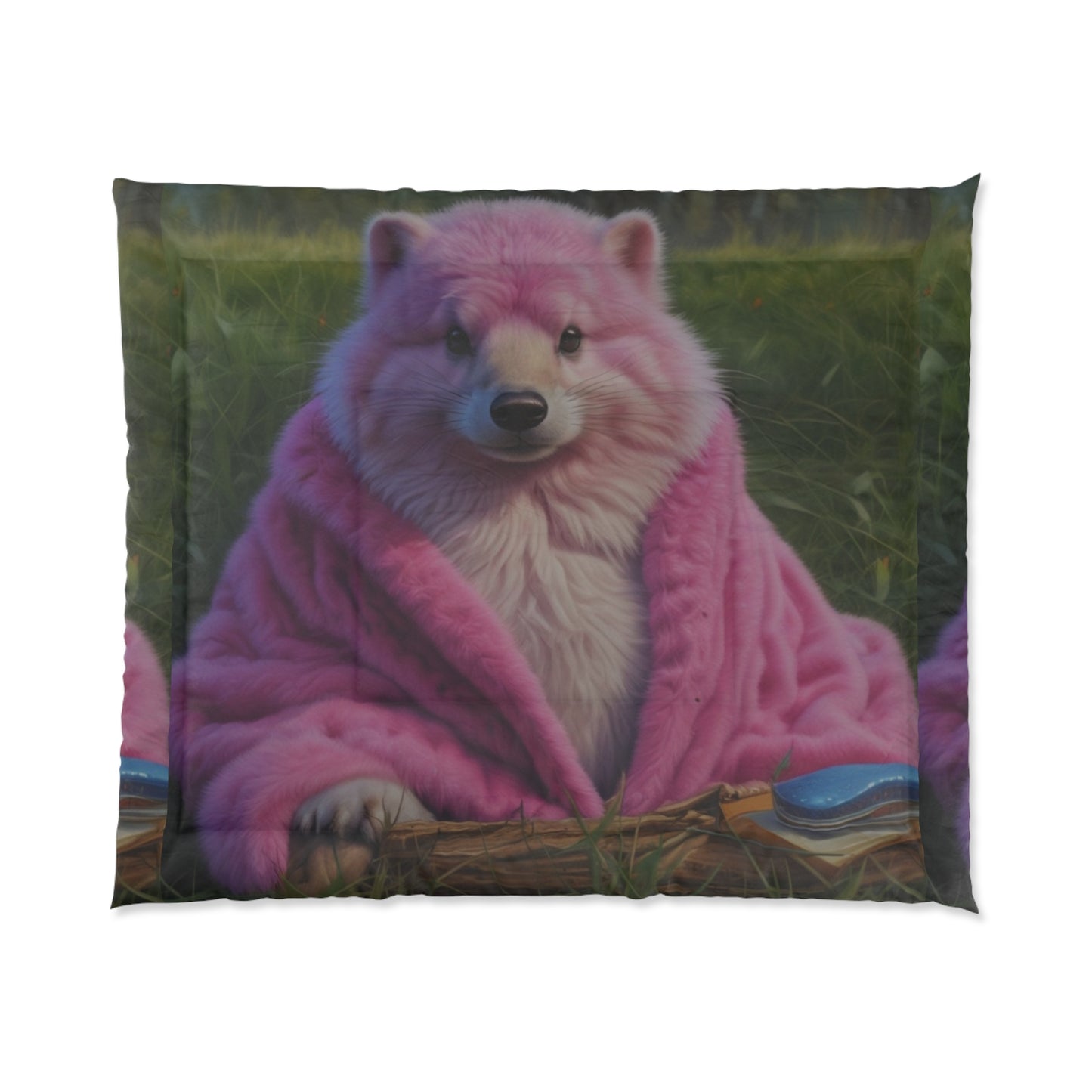 Comforter mink in pink  pirate art canadian