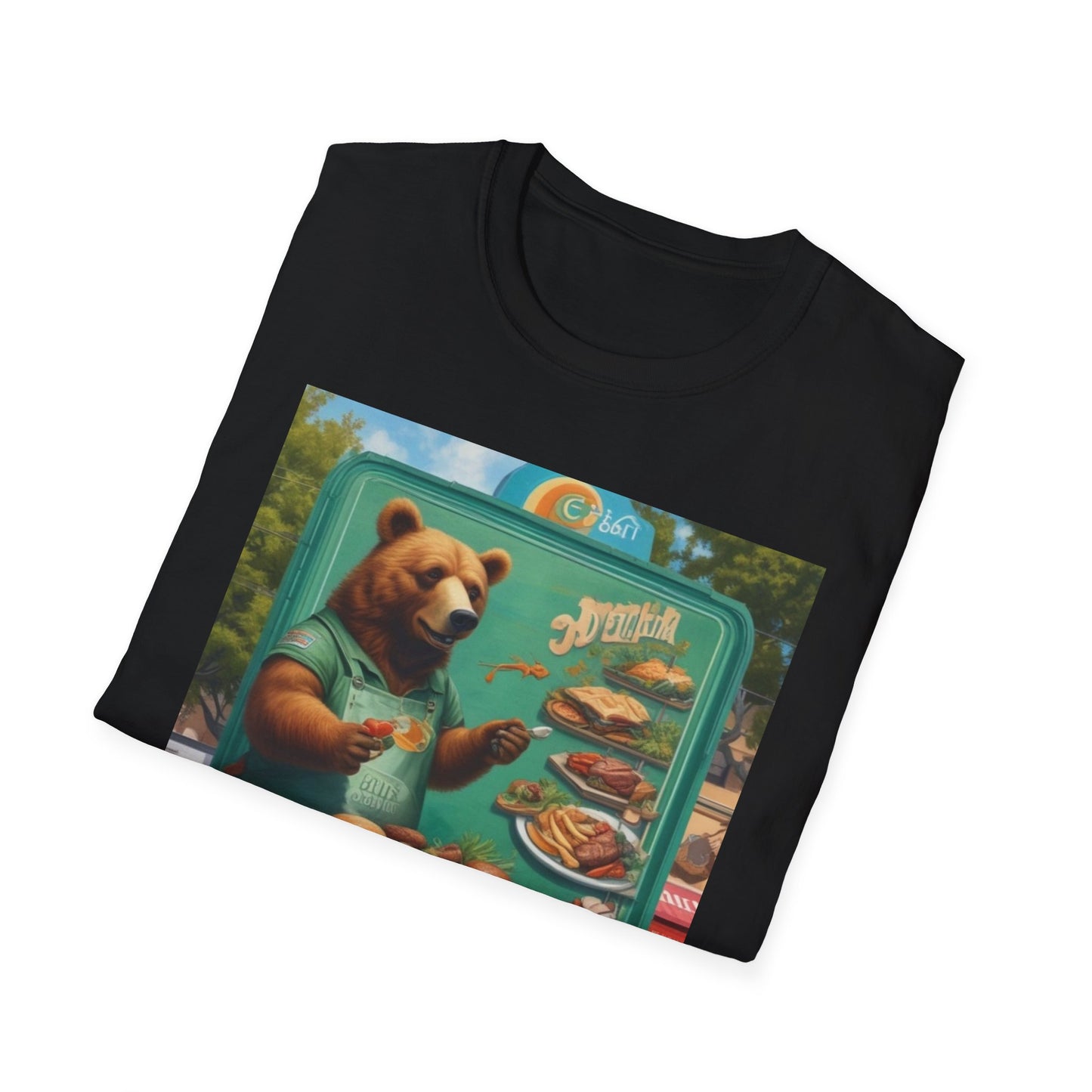 Unisex Softstyle T-Shirt Bear  sandwich afterwards  canadian