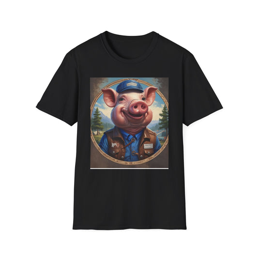 Unisex Softstyle T-Shirt  pig ricky h postal canadian fun