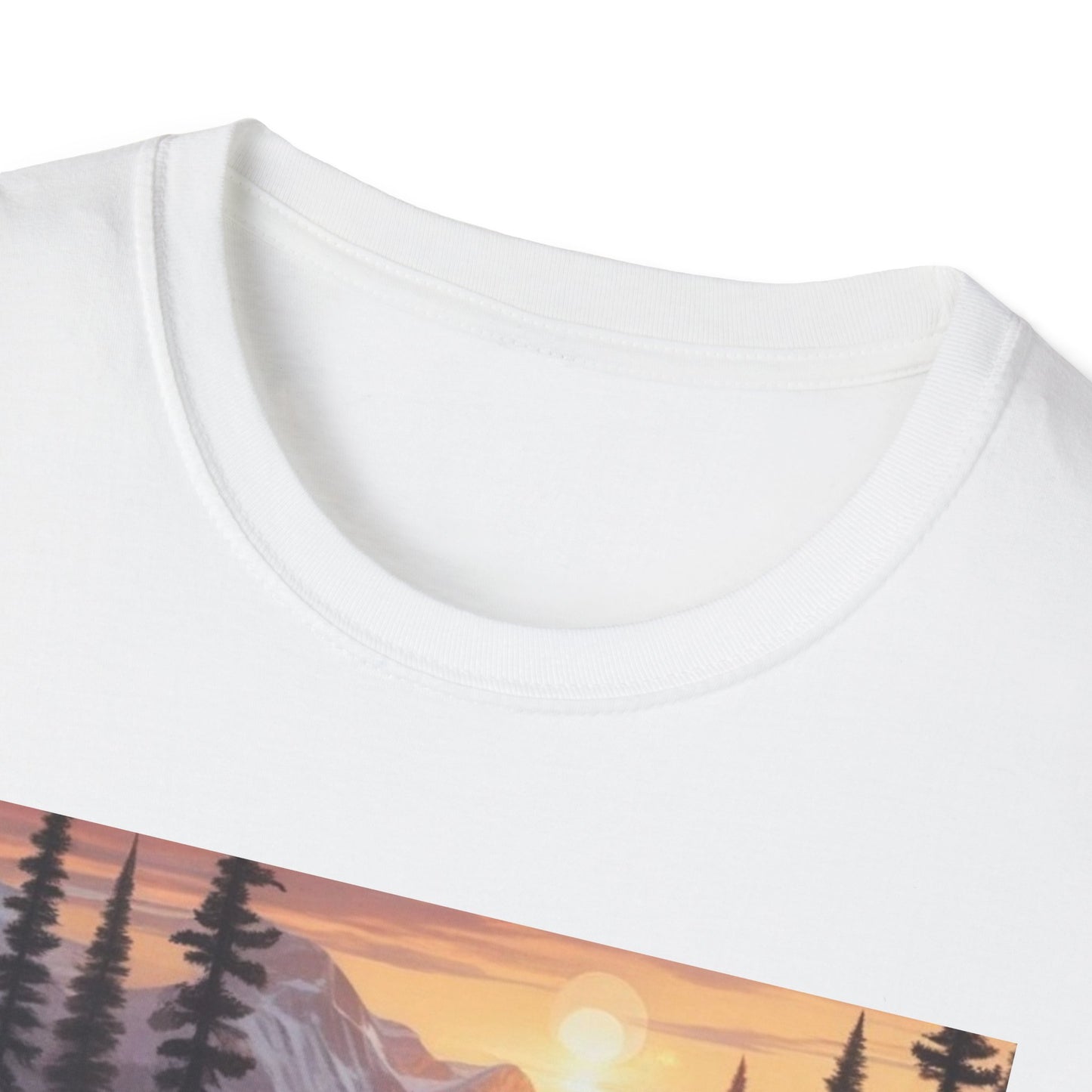 Unisex Softstyle T-Shirt bear camping  chad north of the hudson canadian