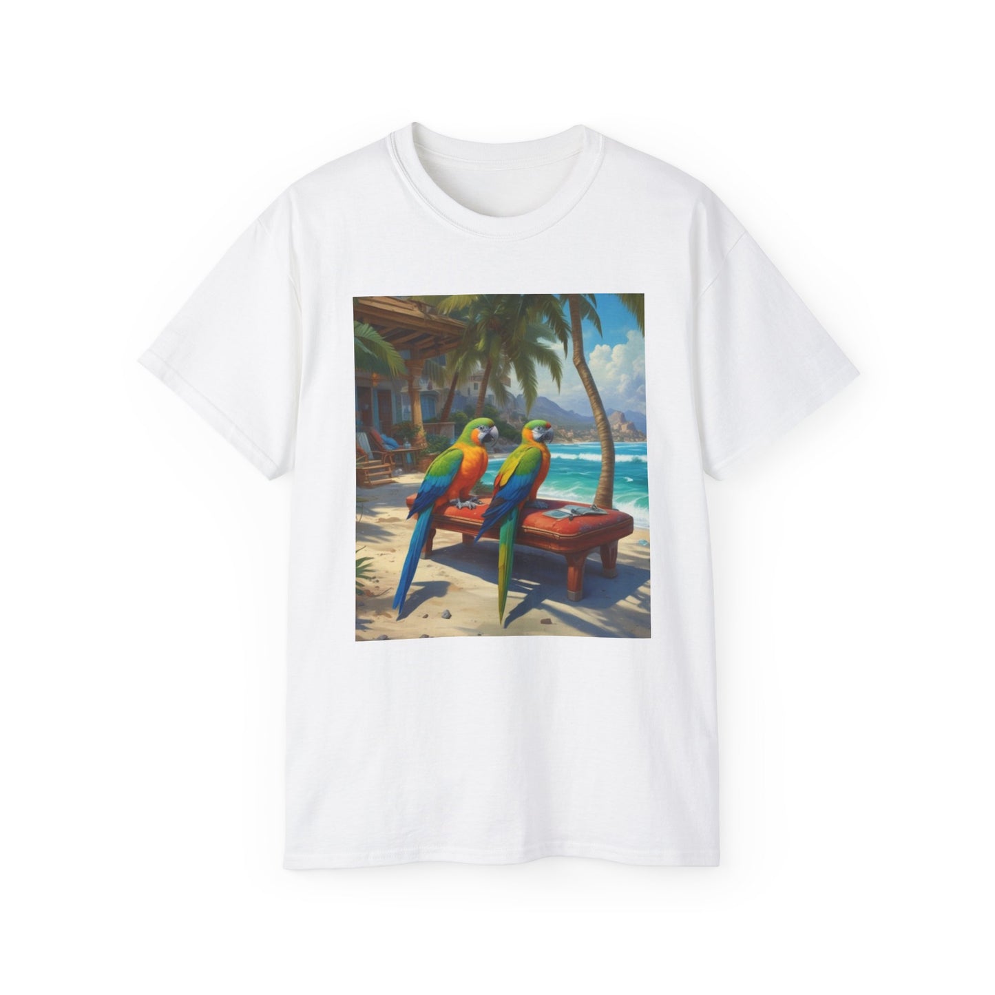 Unisex Ultra Cotton Tee  sea bitd parrot peddler