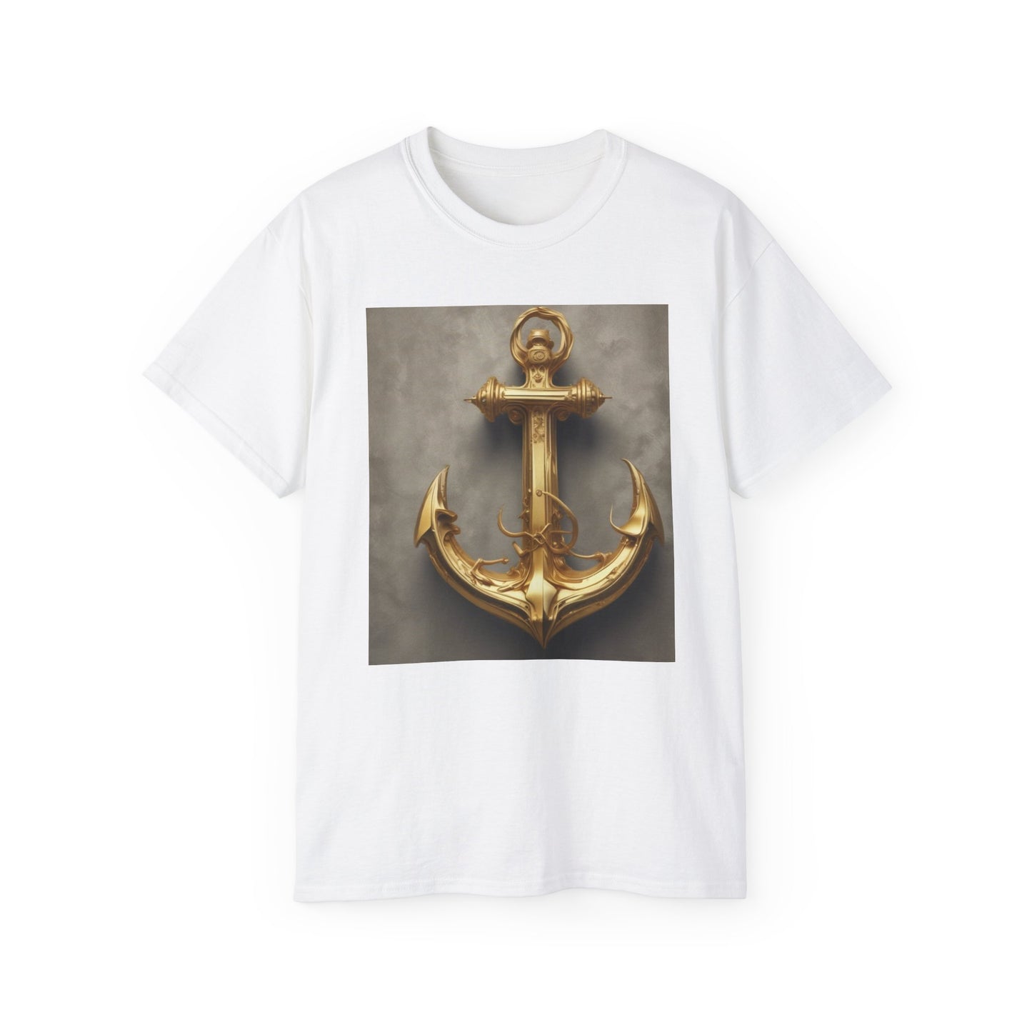 Unisex Ultra Cotton Tee pirate art  solid canadian gold anchor