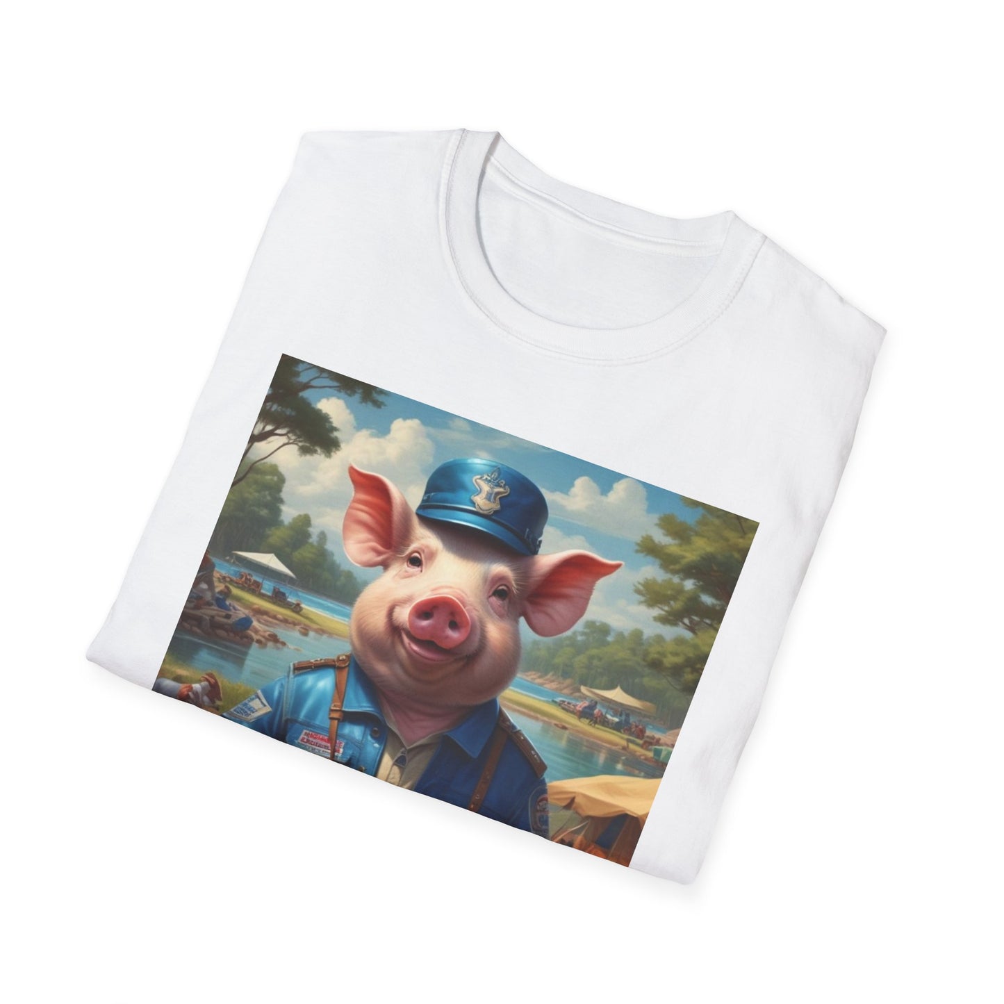 Unisex Softstyle T-Shirt  pig postal canadian fun willy