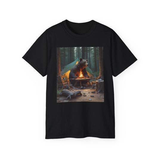 Unisex Ultra Cotton Tee bears grixxly bear camping north of the hudson bay canadian