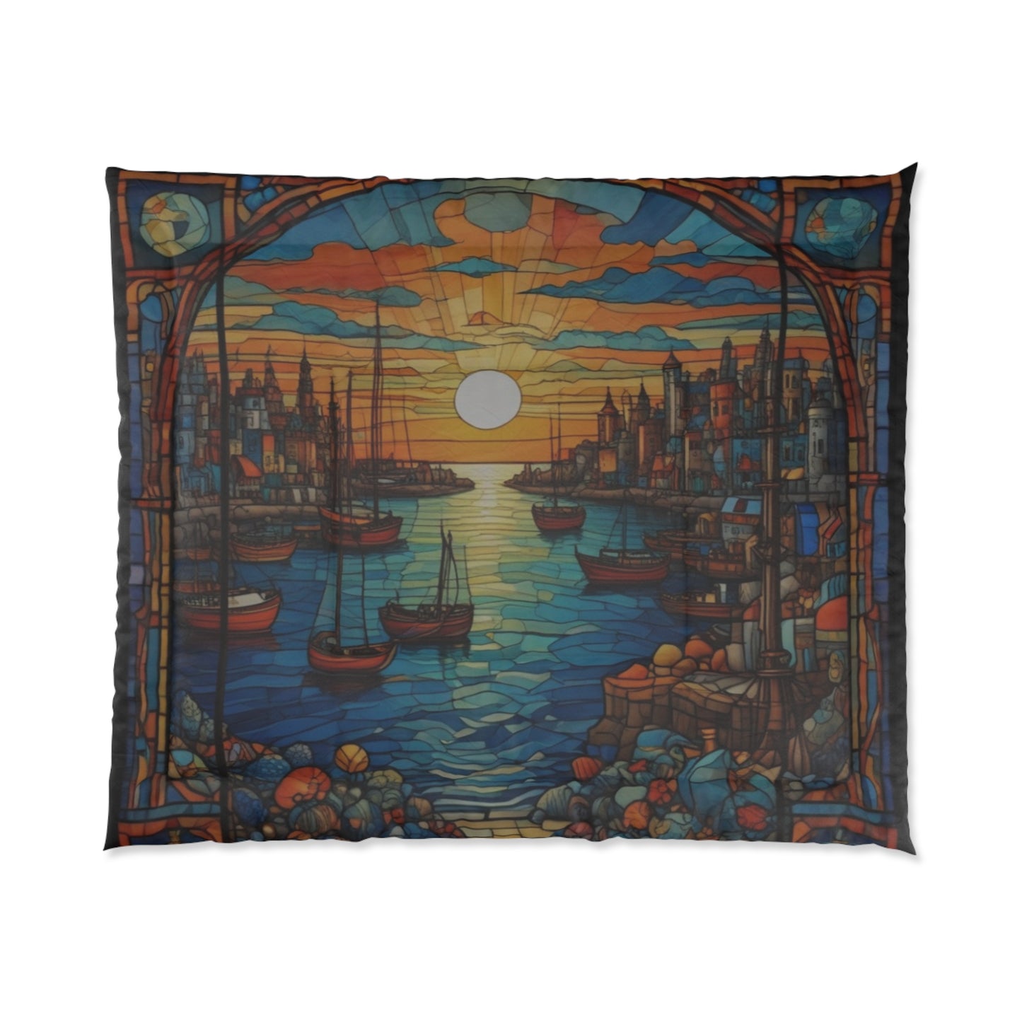 Comforter  pirate art north of the Hudson Bay canadian  amber