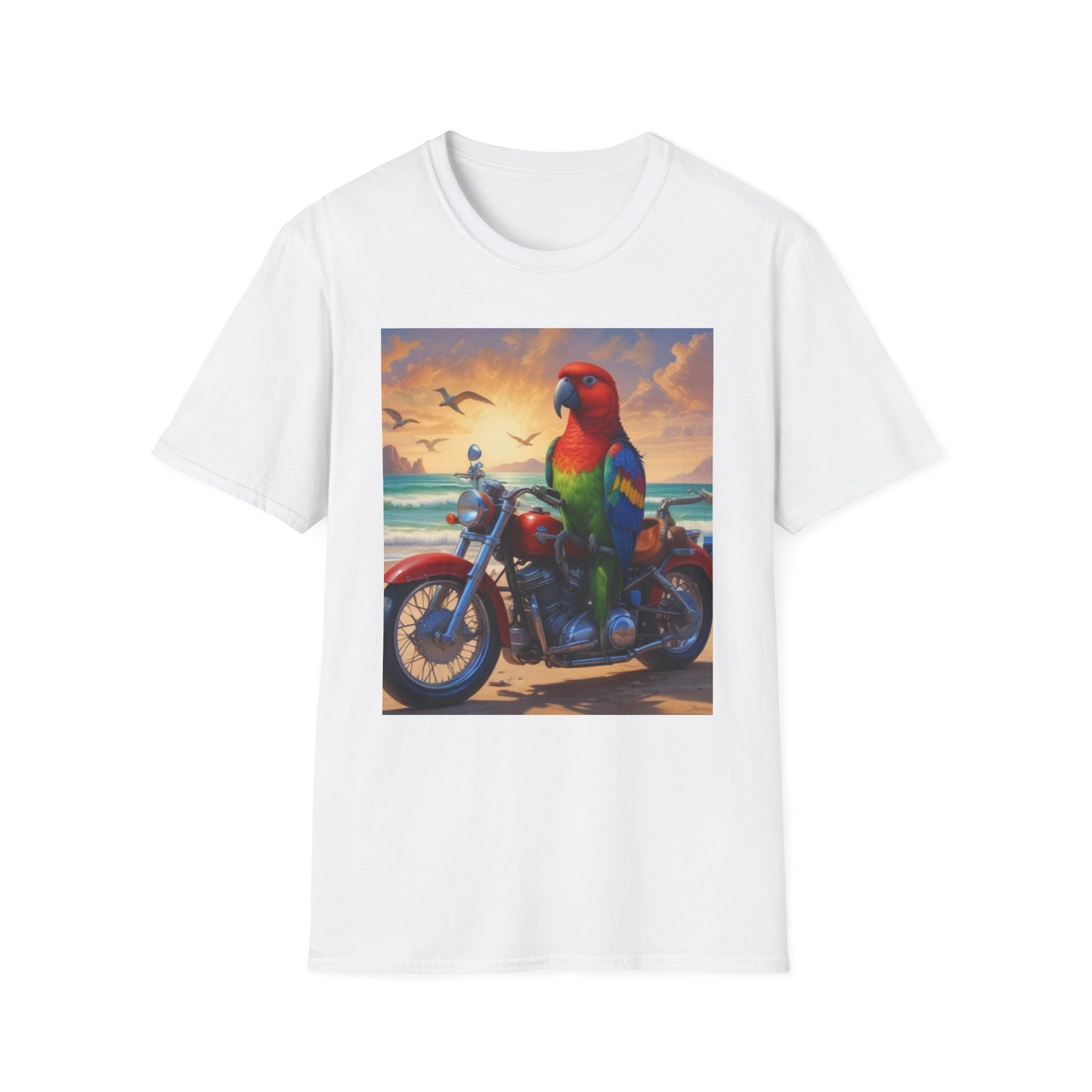 Unisex Softstyle T-Shirt parrot  cruise  red douglas canadian