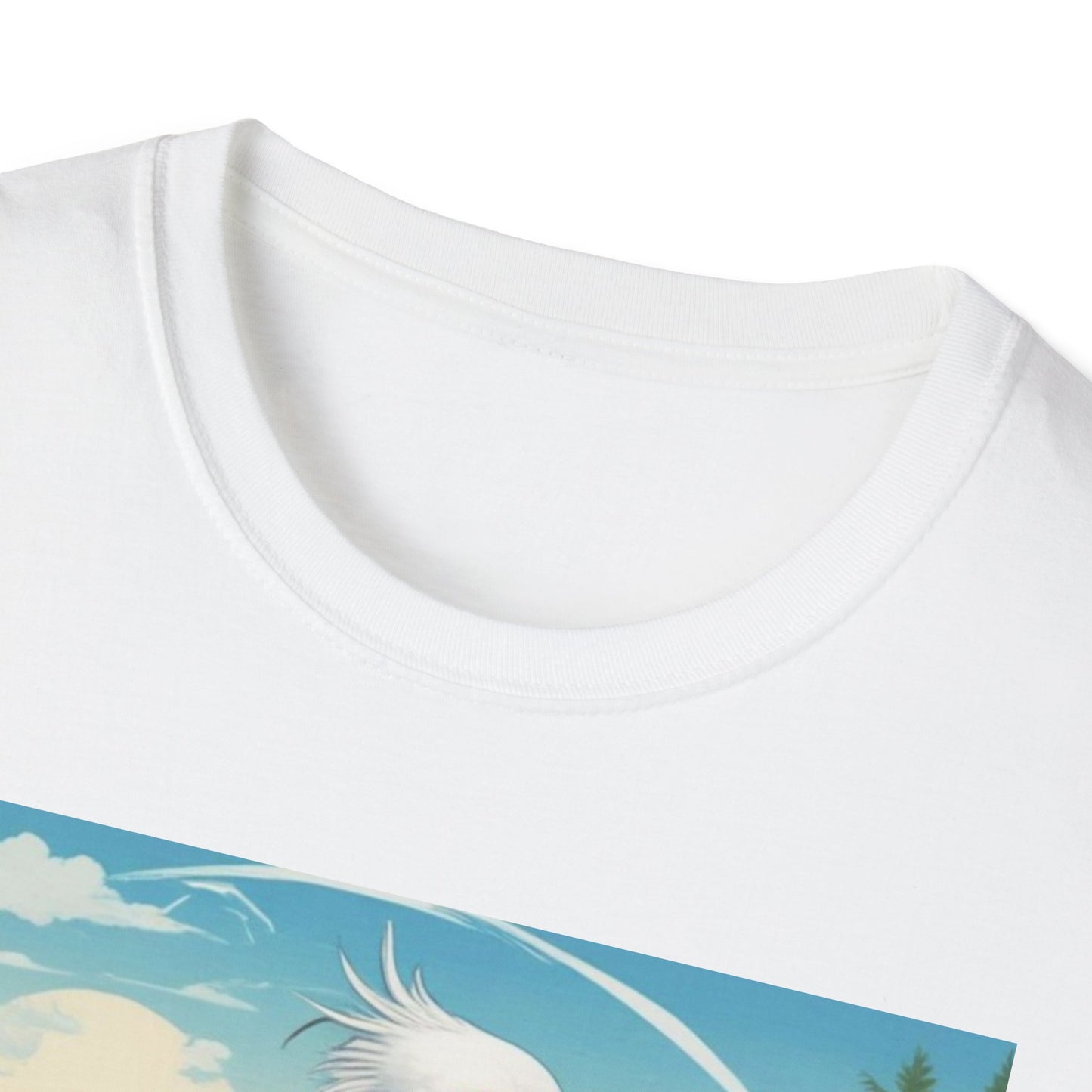 Unisex Softstyle T-Shirt pelican  at the beach canadian