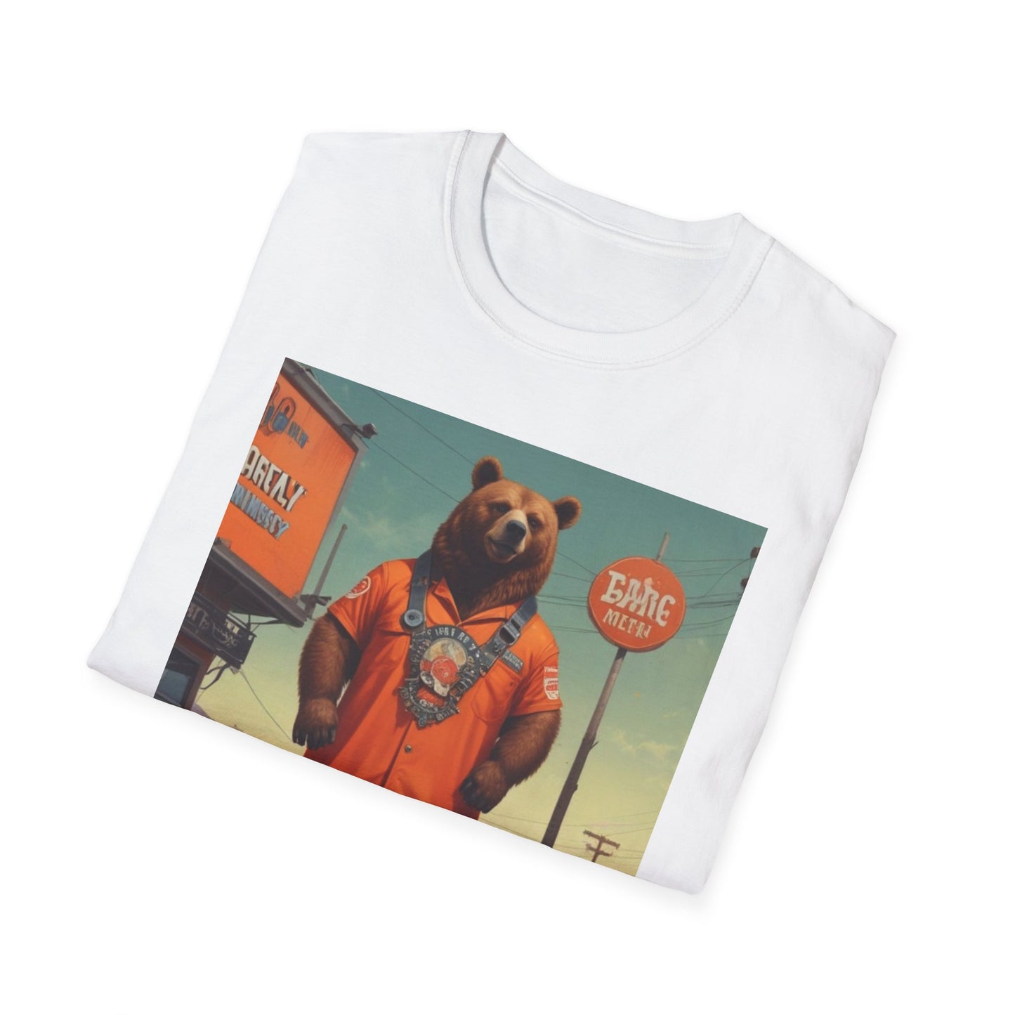 Unisex Softstyle T-Shirt  grizzly bear out and about bear  canadian