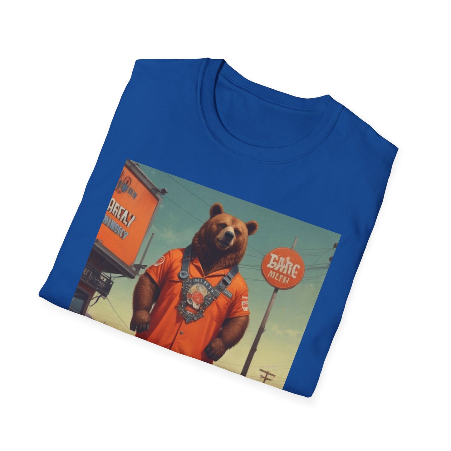 Unisex Softstyle T-Shirt  grizzly bear out and about bear  canadian