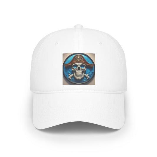 Low Profile Baseball Cap pirate Art  North of the hudson Bay canadian fun