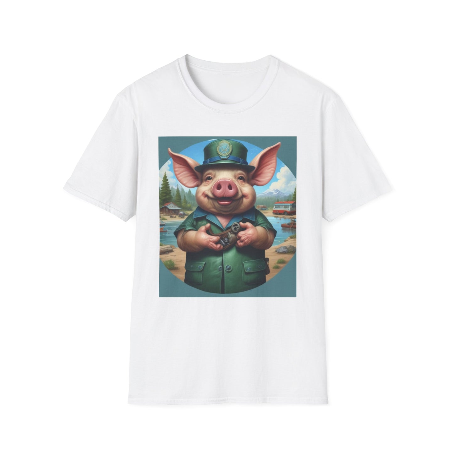 Unisex Softstyle T-Shirt  piglet   keys postal canadian  fun