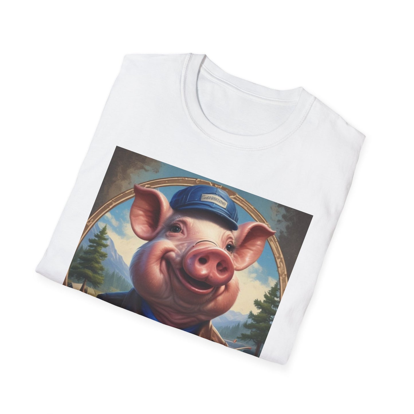 Unisex Softstyle T-Shirt  pig ricky h postal canadian fun