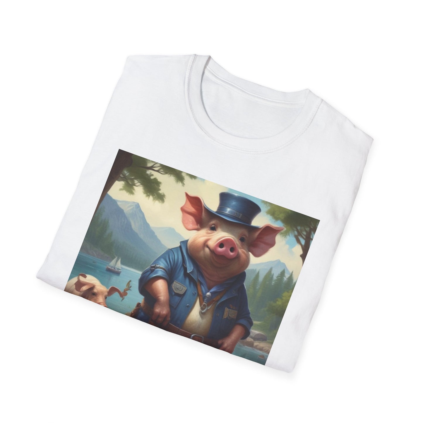 Unisex Softstyle T-Shirt pig sam postal canadian  fun