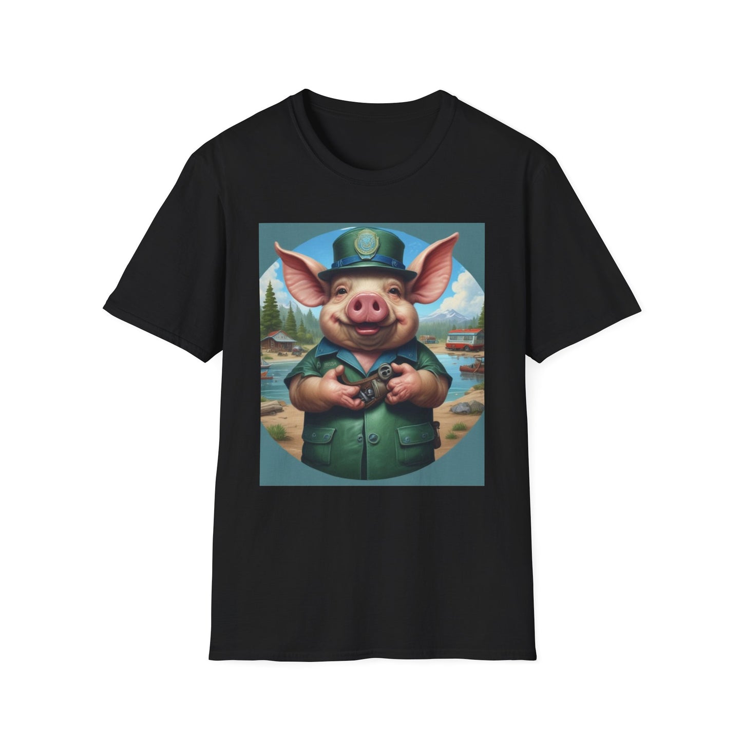 Unisex Softstyle T-Shirt  piglet   keys postal canadian  fun