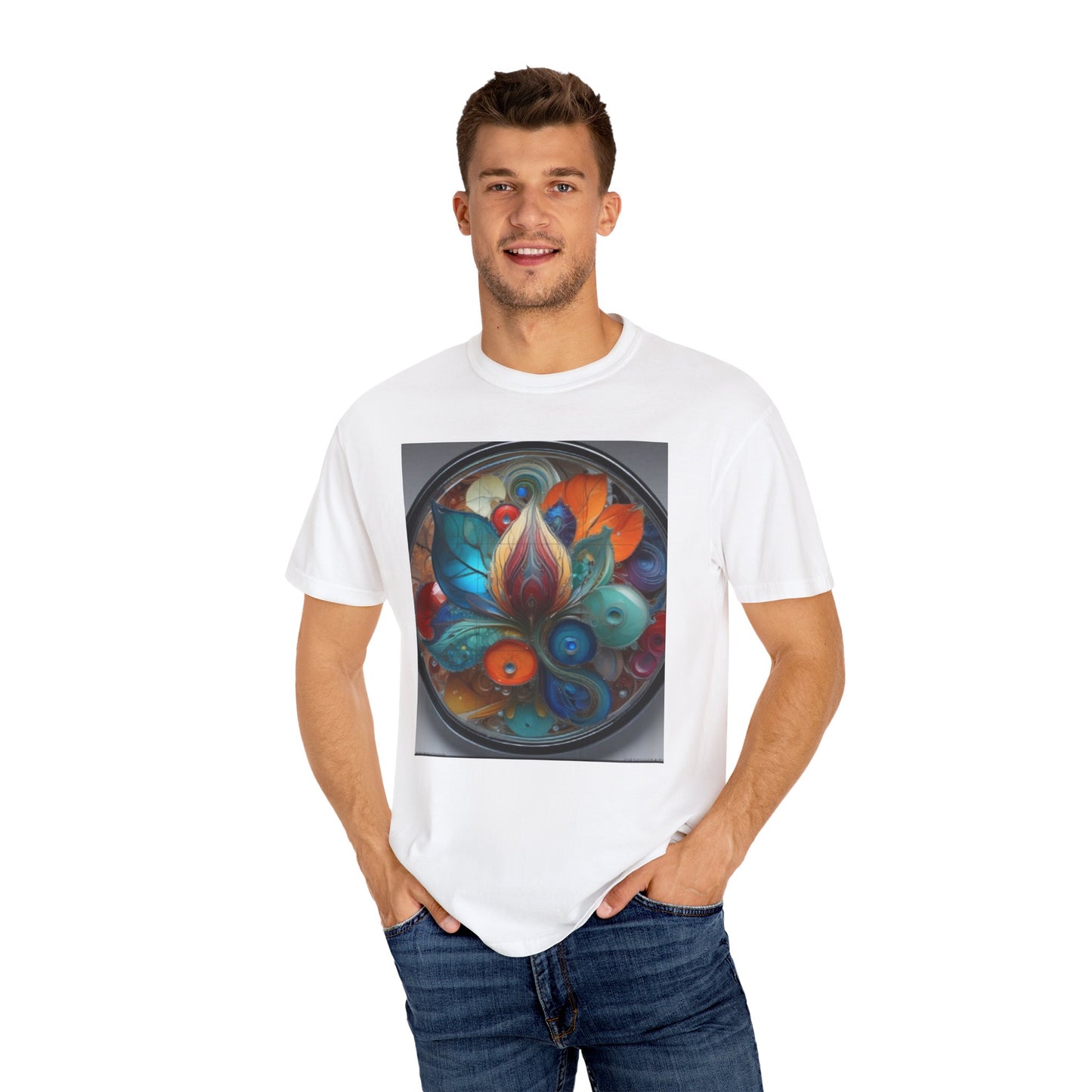 Unisex Garment-Dyed T-shirt happy day art canadian