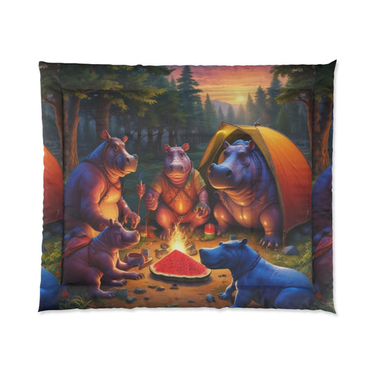 Comforter Hippo camping  enjoyment  canadian